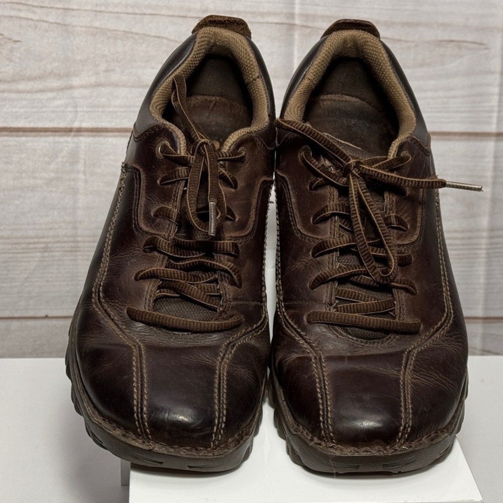 Caterpillar Mens Brown Leather Low Top Oxford Shoes P712430 Size 9